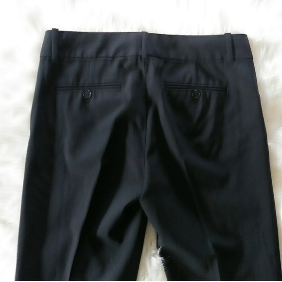 THEORY Black Wool Blend Trousers Size 2 Straight-Leg Dress Pants Office - Picture 4 of 4